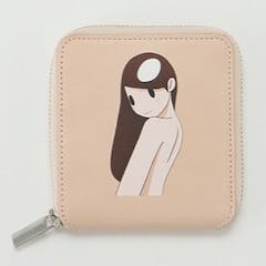 Square Zip Purse(color:beige)